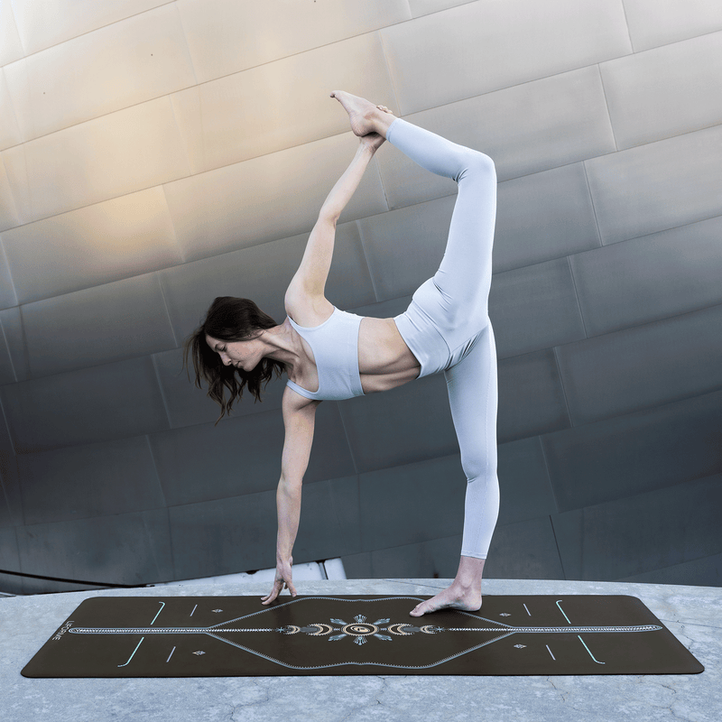 Liforme Cosmic Moon Paquete de esterilla de yoga y esterilla de viaje