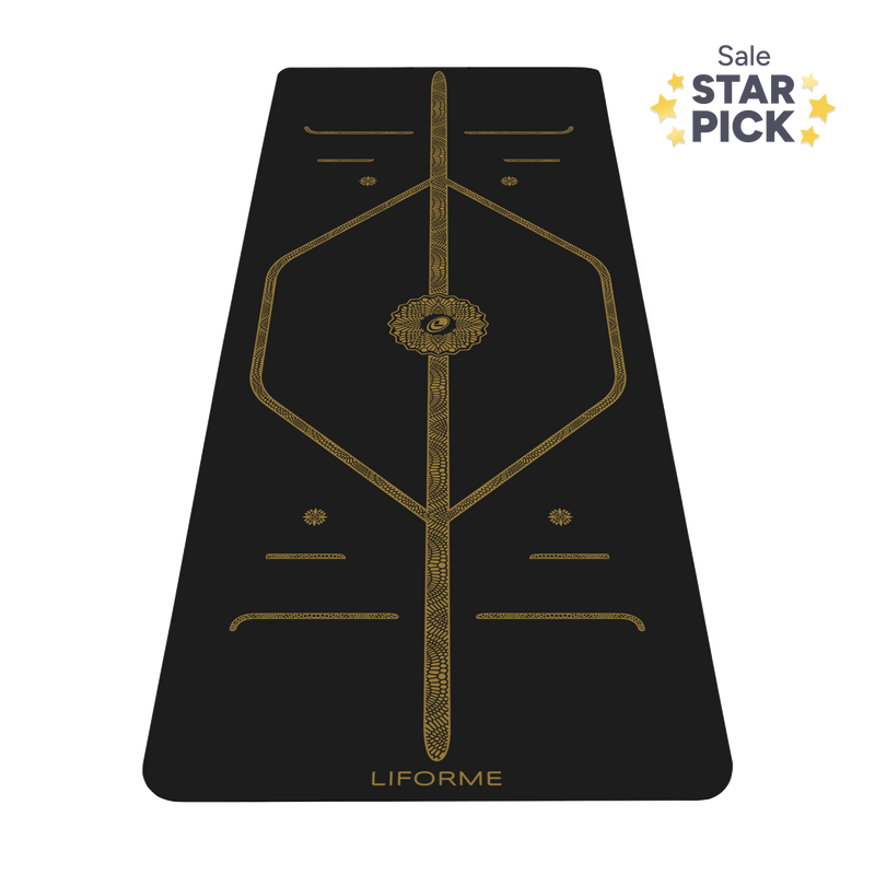 Liforme Black & Gold Tappetino yoga