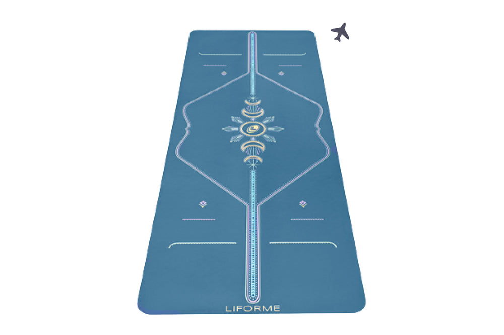 Discover the Latest in Yoga Comfort: Liforme Yoga Mat New Arrivals Await! 2 Liforme Cosmic Moon Travel Yoga Mat Blue