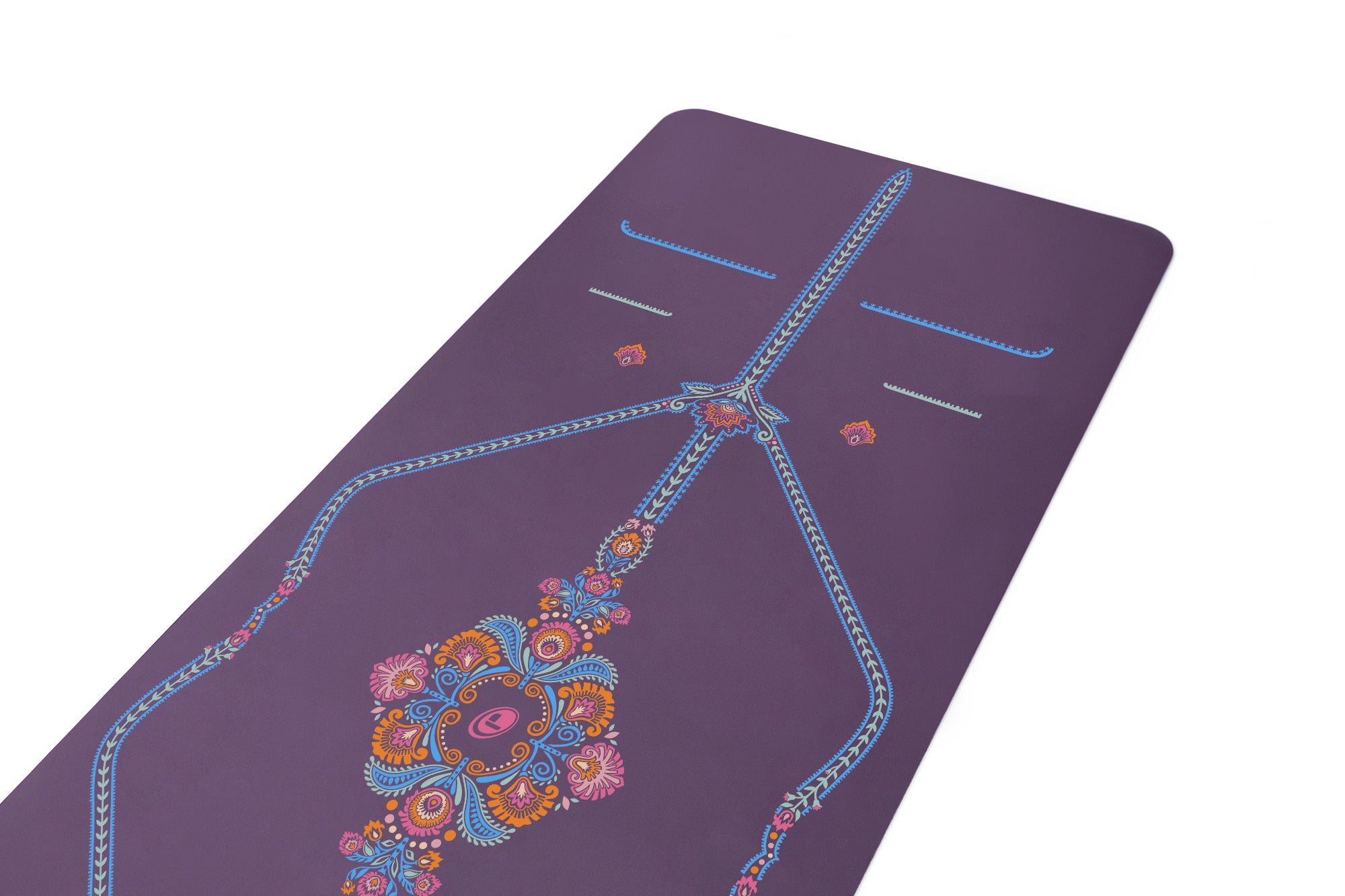 Liforme Mindful Garden Travel Yoga Mat - Purple/Floral