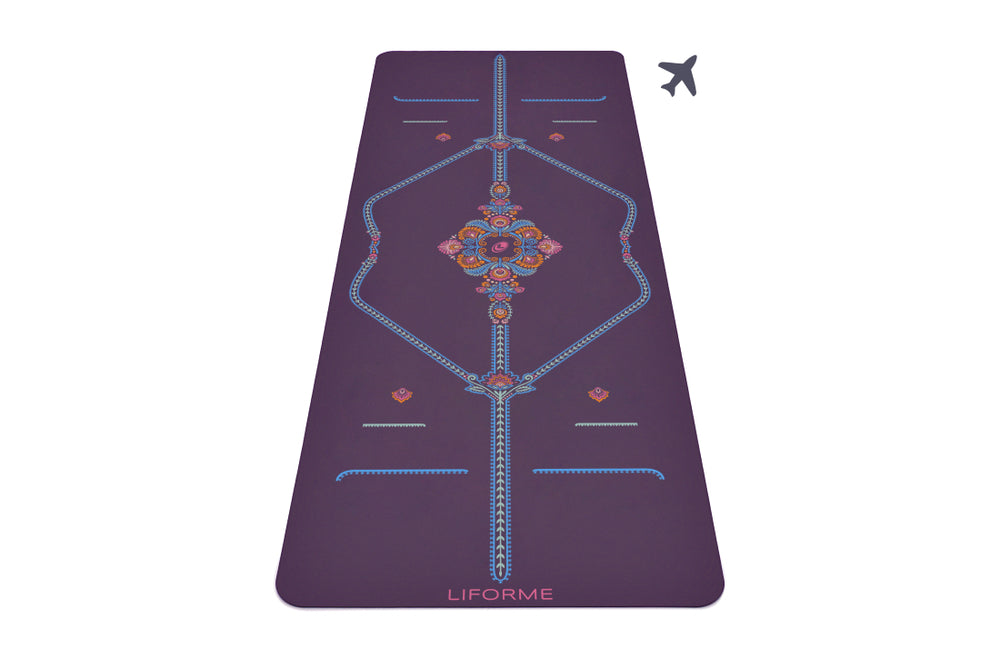 Discover the Latest in Yoga Comfort: Liforme Yoga Mat New Arrivals Await! 3 Liforme Mindful Garden Travel Yoga Mat Purple/Floral