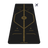 Liforme Black & Gold Travel Yoga Mat showing front view, black colorway with AlignForMe® posture alignment and non-slip eco-friendly surface