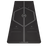 Liforme Estera de yoga XL que muestra una vista frontal, Negro combinación de colores con AlignForMe® alineación postural y superficie ecológica antideslizante
