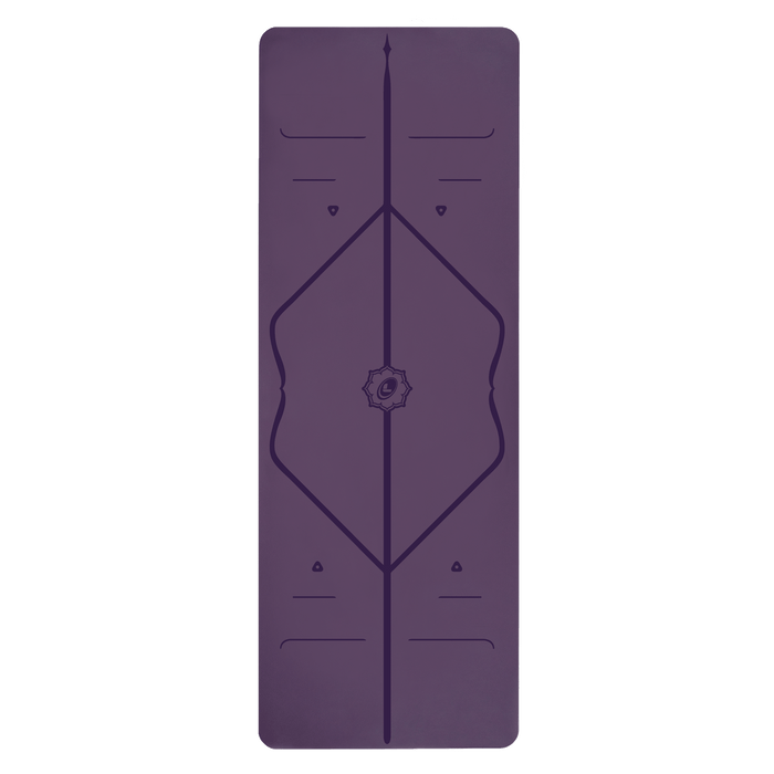 Front view of the purple Liforme Classic Yoga Mat
