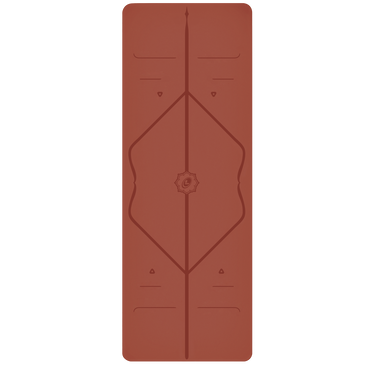Front view of the Liforme Yoga mat Terracotta