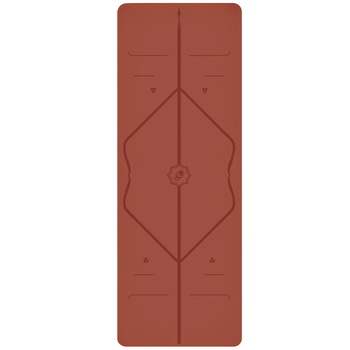 Front view of the Liforme Yoga mat Terracotta
