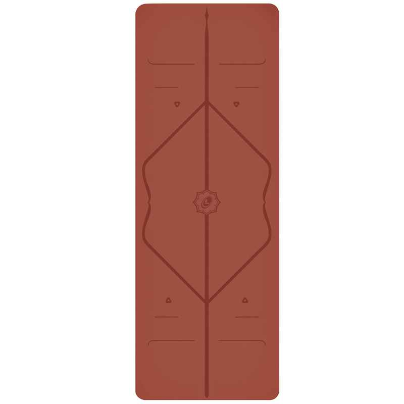 Front view of the Liforme Yoga mat Terracotta