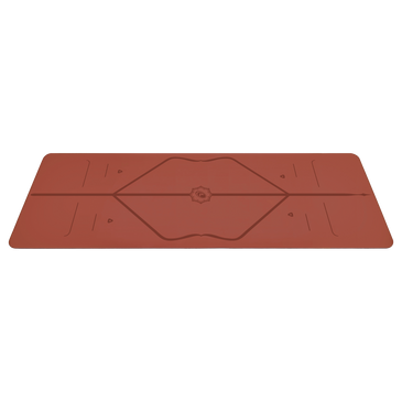 Side view of the Liforme Yoga mat Terracotta