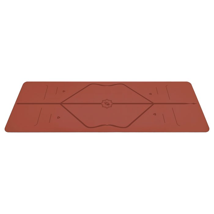 Side view of the Liforme Yoga mat Terracotta