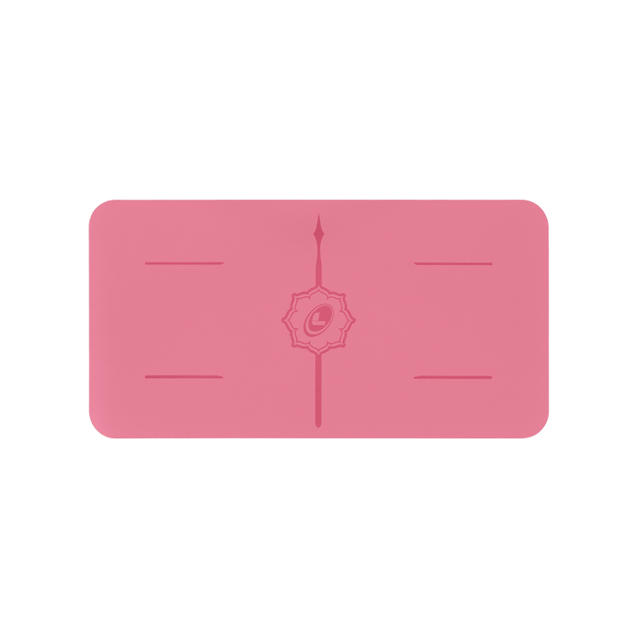 Liforme Classic Yoga Pad showing pink colorway with AlignForMe® posture alignment and non-slip eco-friendly surface