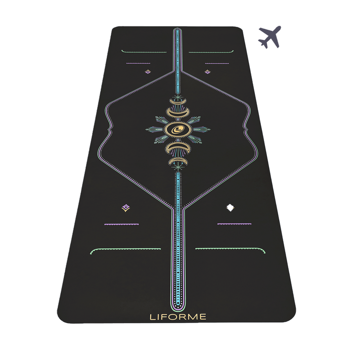 Liforme Cosmic Moon Yoga Mat & Travel Mat Bundle