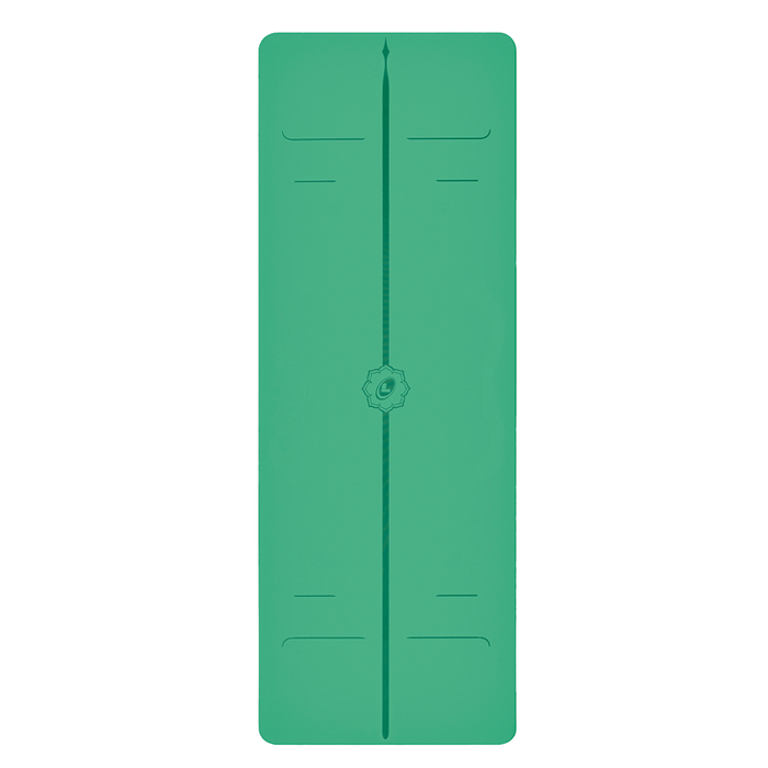 A birdseye view of a Liforme Evolve Yoga Mat Green 