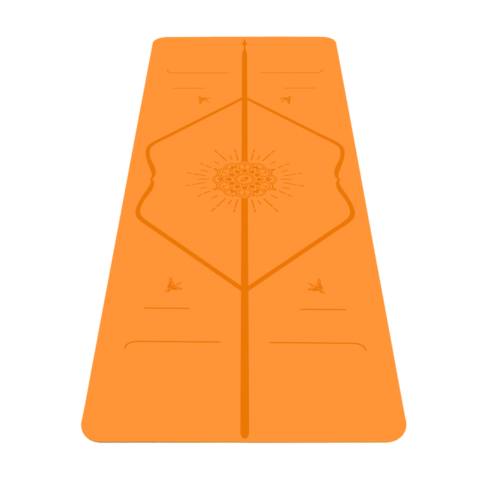 Liforme Expressions Yoga Mat showing front view with AlignForMe® posture alignment and non-slip eco-friendly surface