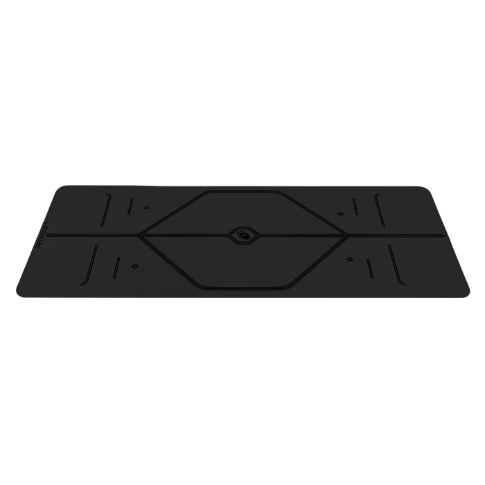 Side View of Liforme In Line Black Yoga Mat 