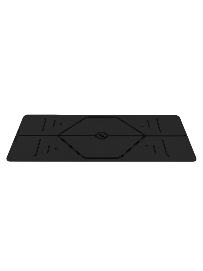 Side View of Liforme In Line Black Yoga Mat 