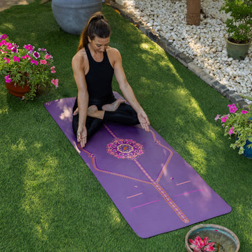 Mat de yoga Lotus en fleur de vie