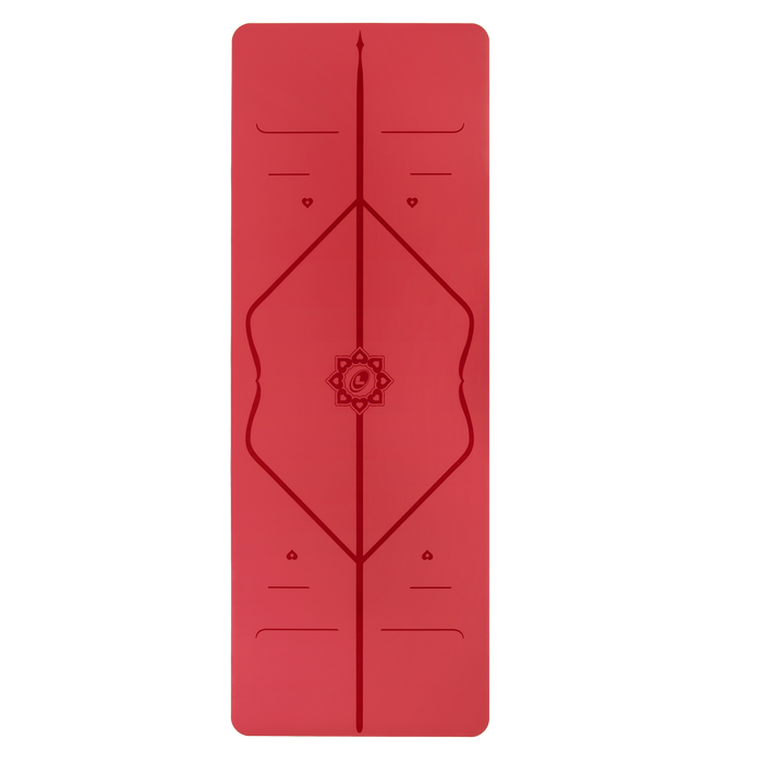 Birdseye view Liforme Love Red Yoga Mat