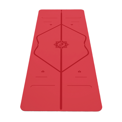 Liforme Expressions Yogamatte mit Vorderansicht AlignForMe® Haltungsausrichtung und rutschfeste, umweltfreundliche Oberfläche