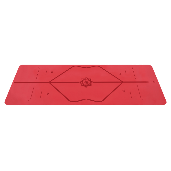 Side view Liforme Love Red Yoga Mat