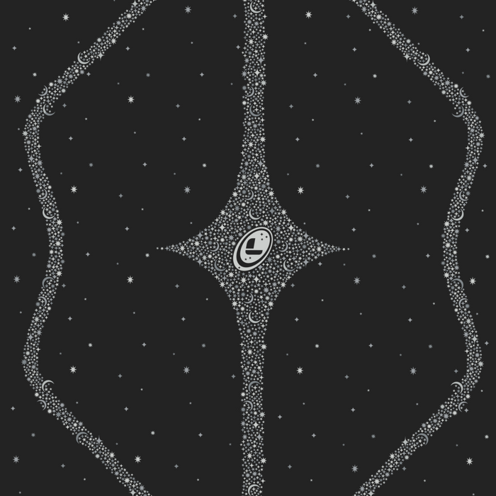 Close-up of the Liforme Magic Galaxy Yoga Mat Silver Black