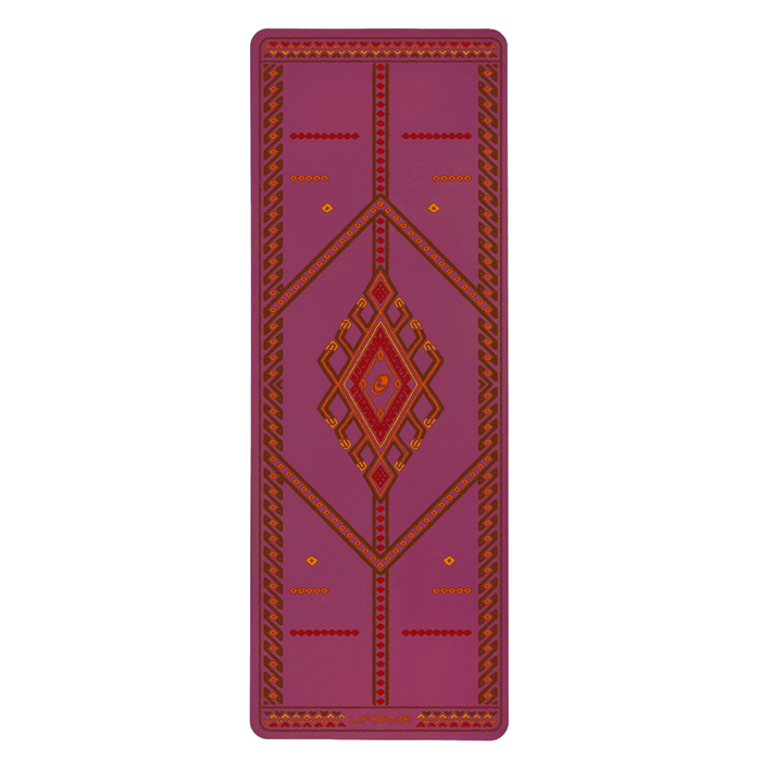  A birdseye view of a Liforme Majestic Carpet Maroon