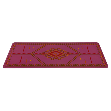  A side view of a Liforme Majestic Carpet Maroon
