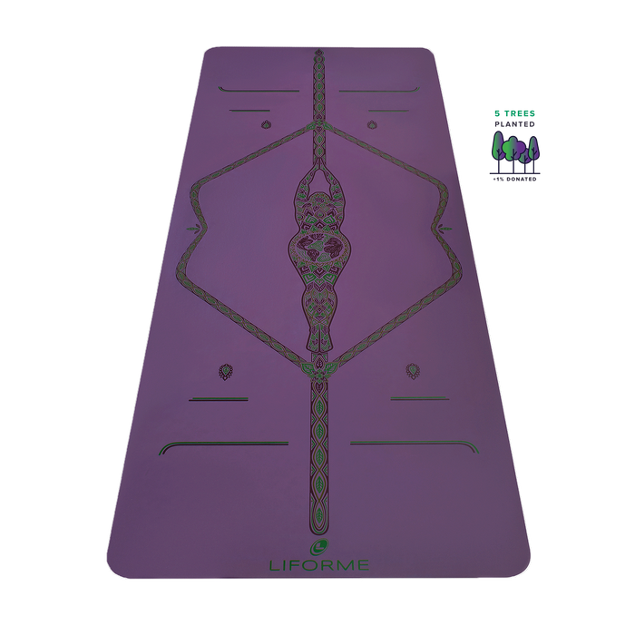 Liforme Mother Earth Yoga Mat with AlignForMe® posture alignment and non-slip eco-friendly surface