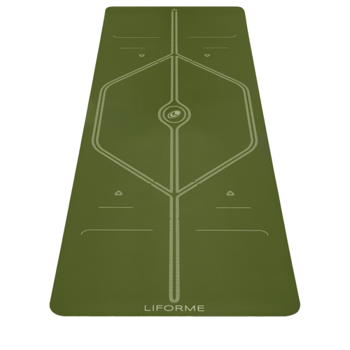 Liforme XL Yoga Mat showing front view with AlignForMe® posture alignment and non-slip eco-friendly surface