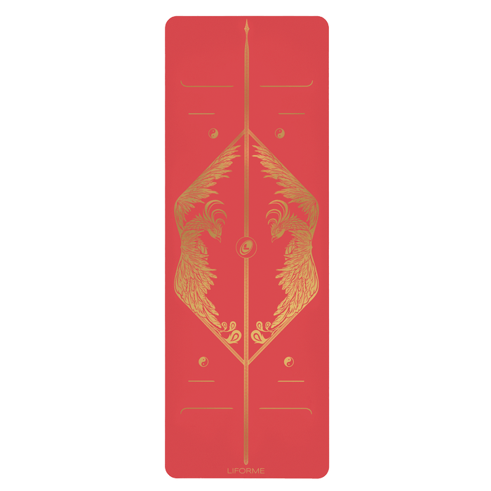 A birdseye view of a Liforme Phoenix Yoga Mat 