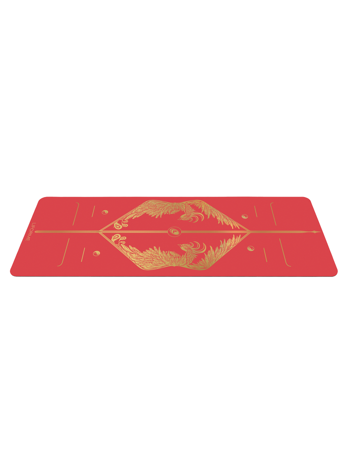 A side view of a Liforme Phoenix Yoga Mat 