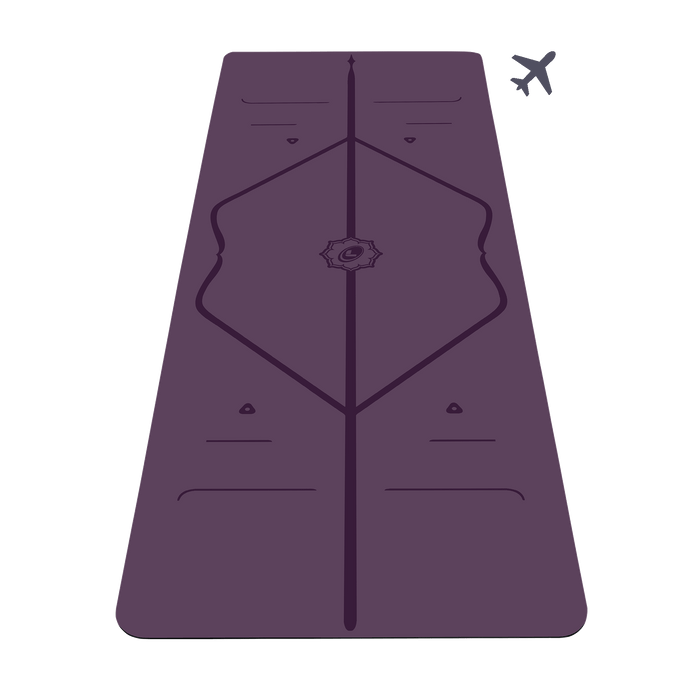 Liforme Classic Yoga Mat & Travel Mat Bundle showing front view with AlignForMe® posture alignment and non-slip eco-friendly surface