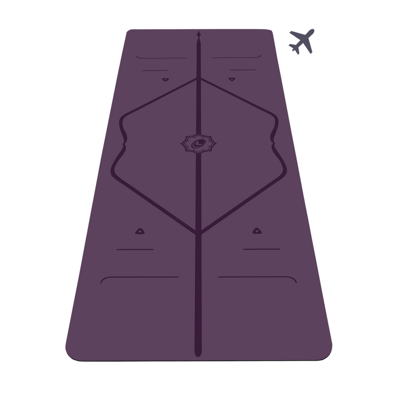 Liforme Classic Yoga Mat & Travel Mat Bundle showing front view with AlignForMe® posture alignment and non-slip eco-friendly surface