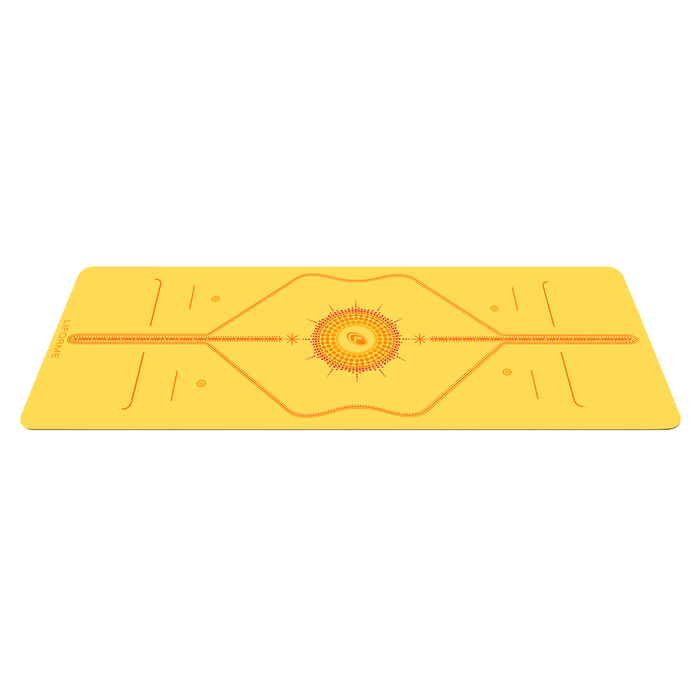 Side View of the Liforme Radiant Yellow Yoga Mat 