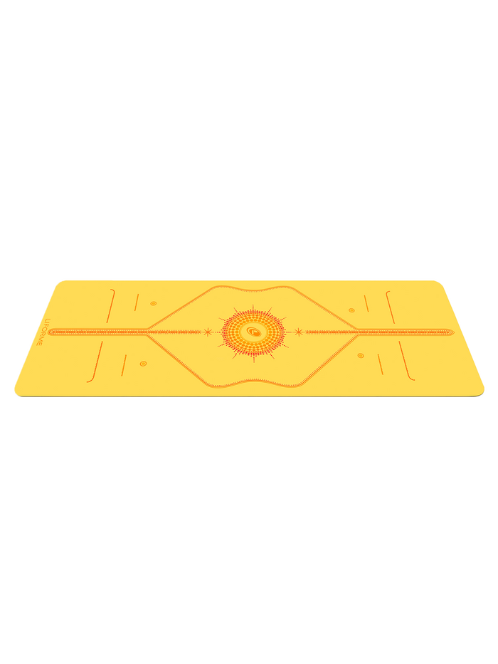 Side View of the Liforme Radiant Yellow Yoga Mat 