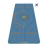 Liforme Rainbow Travel Yoga Mat showing front view, rainbow design, blue colorway with AlignForMe® posture alignment and non-slip eco-friendly surface