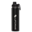 Liforme Black Water Bottle 24oz / 710ml showing front view
