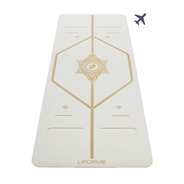 新品未使用 LIFORME ヨガマット ホワイト ゴールド トラベルマット Liforme_White_Magic_Travel_Yog