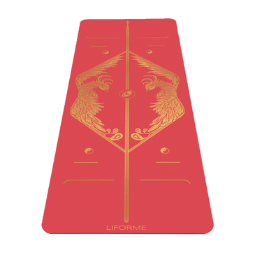 Liforme Dragon & Phoenix Yoga Mat with AlignForMe® posture alignment and non-slip eco-friendly surface