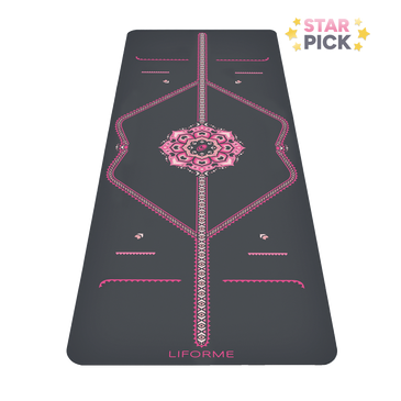 Liforme Blossoming Lotus Yoga Mat with AlignForMe® posture alignment and non-slip eco-friendly surface