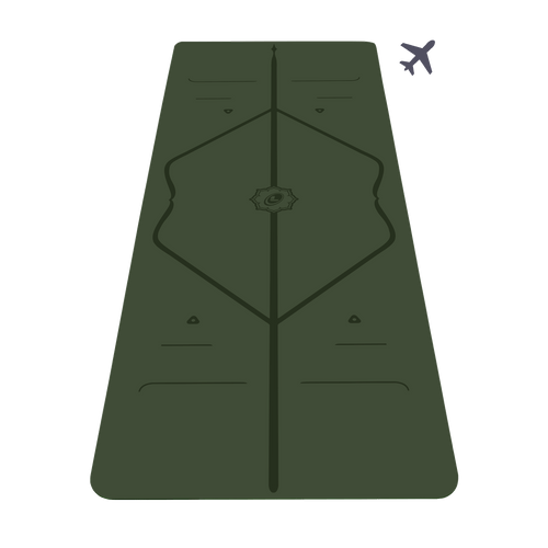 Liforme Classic Reisyogamat met AlignForMe® houdingsuitlijning en antislip milieuvriendelijk oppervlak