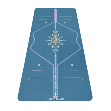 Liforme Cosmic Moon Yoga Mat with AlignForMe® posture alignment and non-slip eco-friendly surface