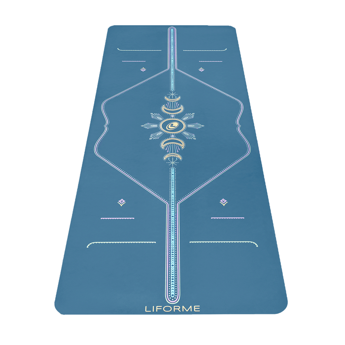Liforme Cosmic Moon Yoga Mat with AlignForMe® posture alignment and non-slip eco-friendly surface
