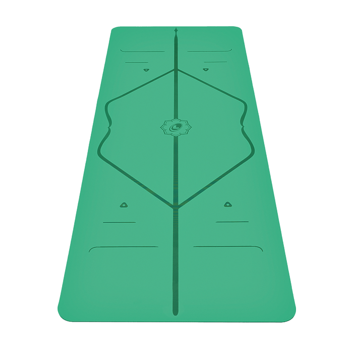 Liforme Classic Yoga Mat showing green colorway with AlignForMe® posture alignment and non-slip eco-friendly surface