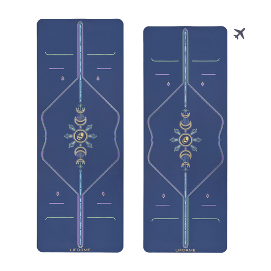 Liforme Cosmic Moon Yoga Mat & Travel Mat Bundle