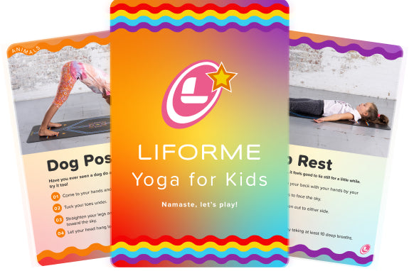 Yoga for Kids, Kids Yoga Mat Yellow & Yoga Pose e-Book