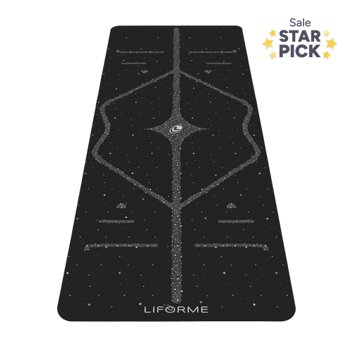Liforme Magic Galaxy Esterilla de yoga - Oro y plata
