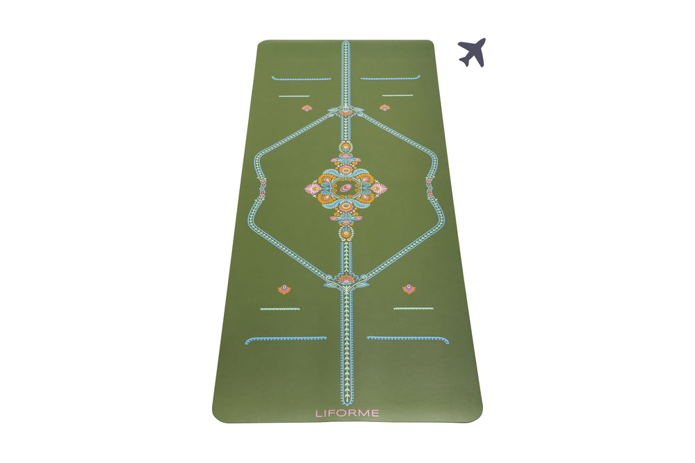 Liforme Travel Yoga Mat - Blue  Truly Versatile Portable & Body-Kind