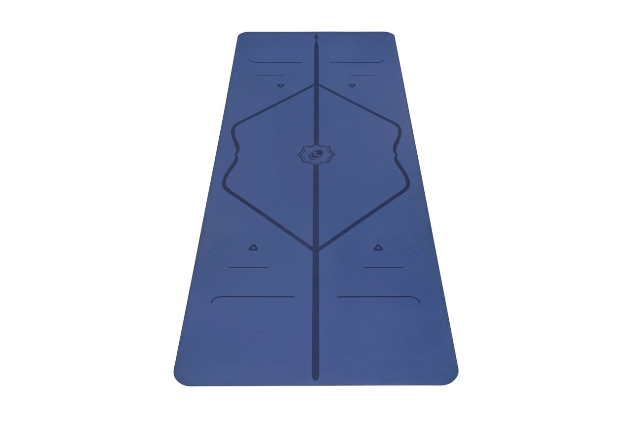 Liforme Yoga Mat Blue and Gray Case with Strap Rare