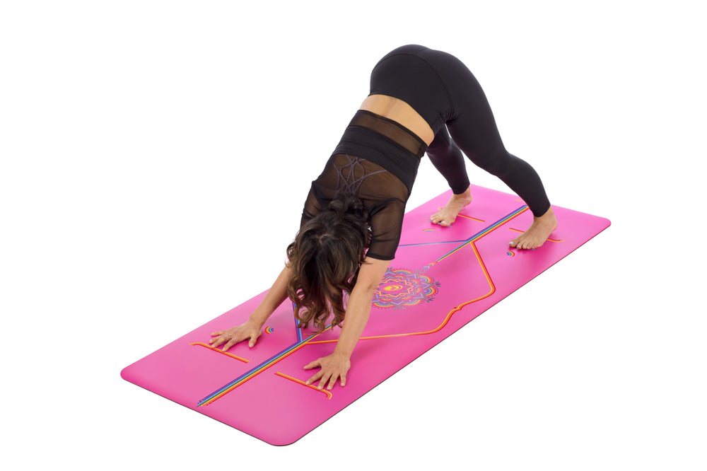 Liforme Grateful Rainbow Yoga Mat - Grateful Pink/Rainbow