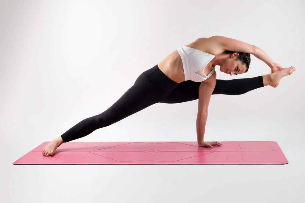 Liforme Evolve Yoga Mat - Pink  Featuring A Refined Alignment System